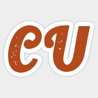 CU Retro Sticker